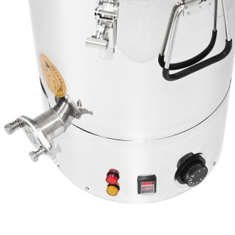 Mellarius MaxiLine 35 kg Abfüllbehälter mit integriertem Heizelement - 2 Quetschhähne 